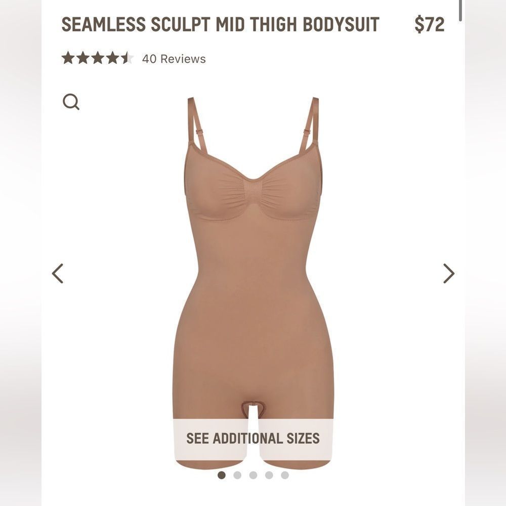 SKIMS SEAMLESS SCULPT MID THIGH BODYSUIT S/M $72 - Picture 6 of 7